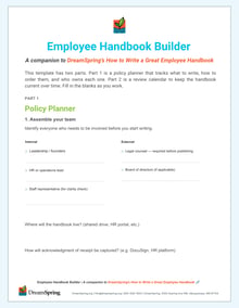 DreamCreative Employee Handbook Downloadable