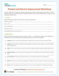 Product & Service Improvement Downloadable