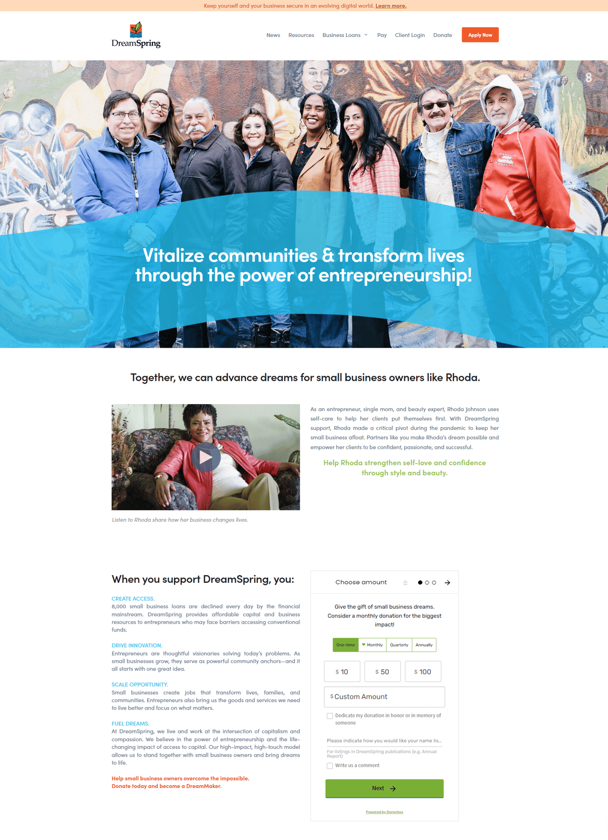 Key Funders Make Transformational Investments in DreamSpring