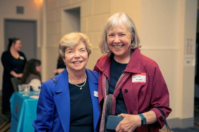 DreamSpring Board Member Betty Arkell with Barbara Mowry of GoreCreek Advisors