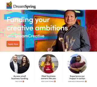 DreamSpring-DreamCreative-website-screenshot-June2024